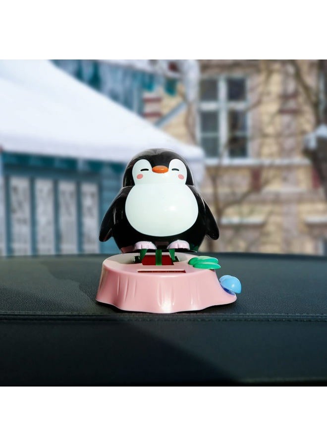 YGMONER Penguin Solar Dancing Toy Animal Solar Powered Shaking Dolls Swinging Animated Dancer Car Dashboard Decor - Image 2