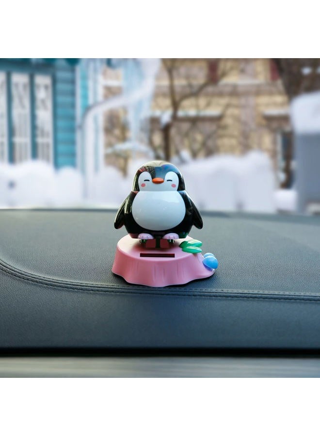 YGMONER Penguin Solar Dancing Toy Animal Solar Powered Shaking Dolls Swinging Animated Dancer Car Dashboard Decor - Image 3