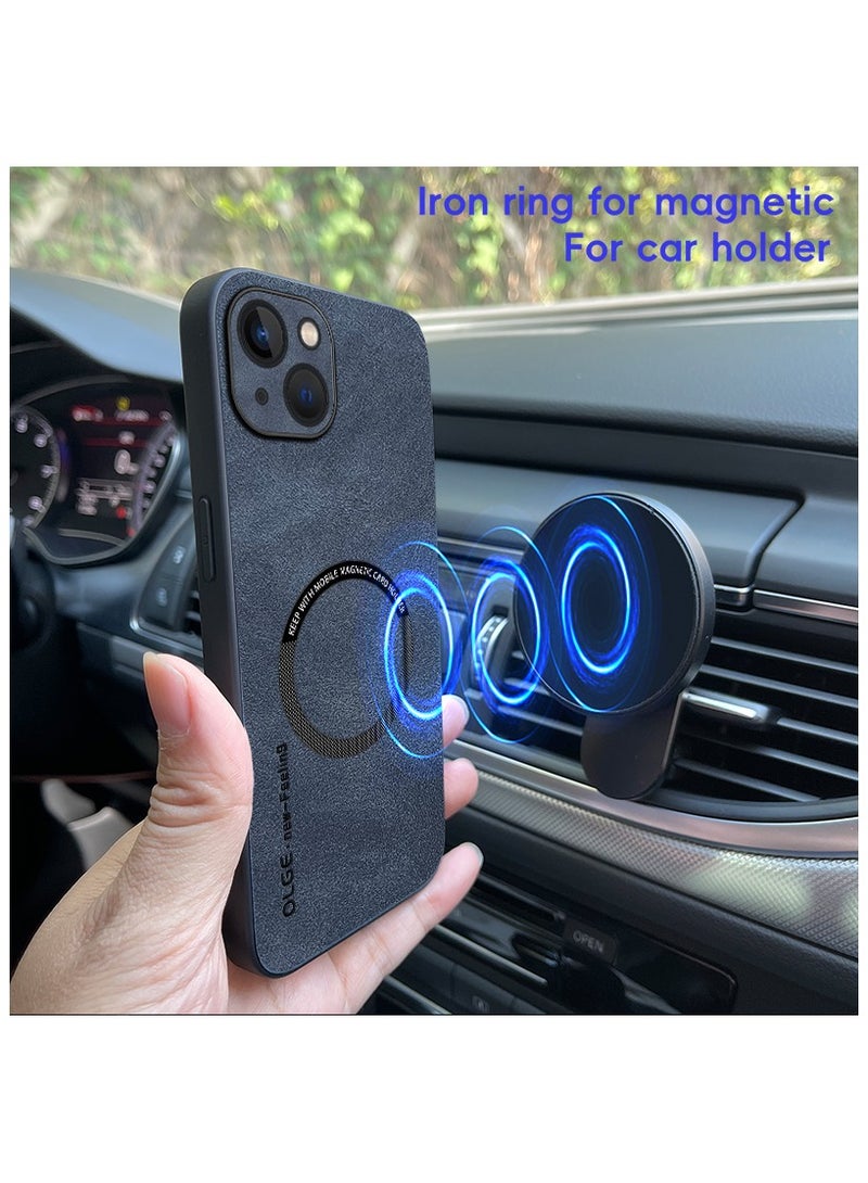 Shockproof protective shell is suitable for iPhone 14 Plus, with built-in magnetic suction ring,Black - Image 3