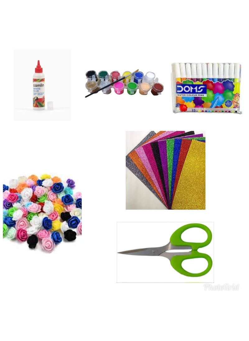 E Shopping E Shopping School Art and Craft Kit 11 in 1 for Girls and Boy Craft Supplies, Birthday Gift, Hobby kit for Kids for Decoration and Activities for All Ages 4-16 and above  - Image 3