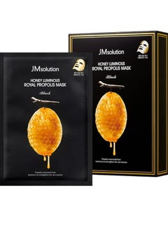 JMsolution Honey Luminous Royal Propolis Mask/Korea Facial Mask 30ml X 10PCS Honey Mask Sheet/Giving Skin Glow & Elasticity