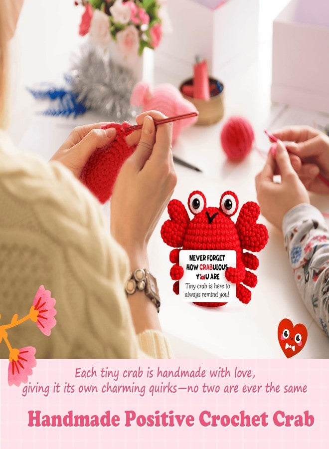 GiftMark Positive Crochet Crab Animal Emotional Never Forget How Crabulous You are Mini Handmade Graduation Birthday Gifts for Women Mom Mother Inspirational Cheer Gift for Coworker Friends Teacher - Image 5