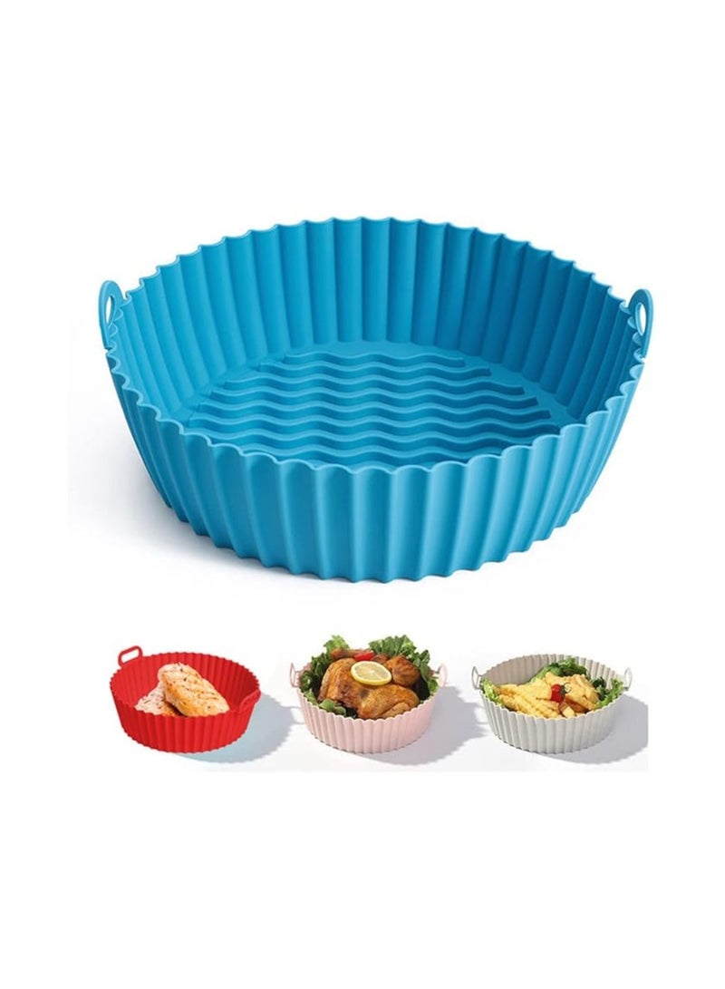 مجموعة قوالب سيليكون بمقاسات مختلفة للقلاية الهوائية 6 قطع - تحافظ على المقلاة الهوائية خالية من الاوساخ والروائح -ازرق - Image 1