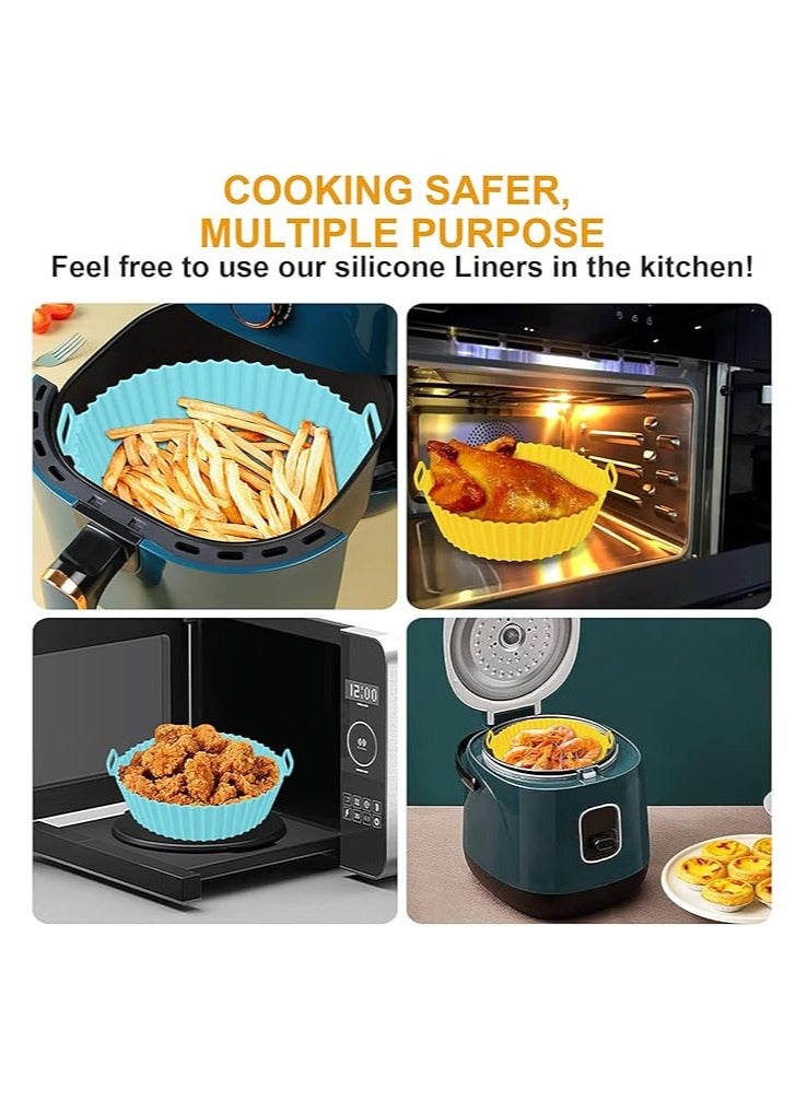 مجموعة قوالب سيليكون بمقاسات مختلفة للقلاية الهوائية 6 قطع - تحافظ على المقلاة الهوائية خالية من الاوساخ والروائح -ازرق - Image 3