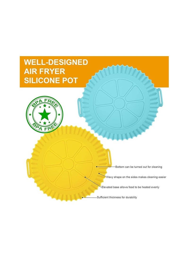 مجموعة قوالب سيليكون بمقاسات مختلفة للقلاية الهوائية 6 قطع - تحافظ على المقلاة الهوائية خالية من الاوساخ والروائح -ازرق - Image 5