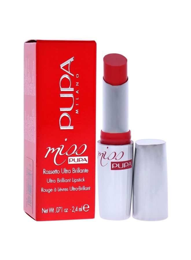 PUPA Milano Miss Milano Lipstick - Creamy, Ultra Pigmented Color For Lips - Nourishing Formula - Crystal-Effect Lipstick - Ultimate Boost Of Volume And Hydration - 405 Flamingo - 0.071 OZ - Image 3