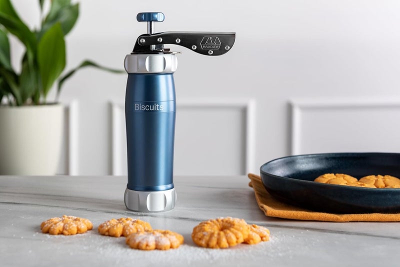 MARCATO Marcato Biscuits Powder Blue Biscuits Cookie Maker Anodized Aluminium Various Shapes 25 x 10 x 5 cm Easy to Use  - Image 2