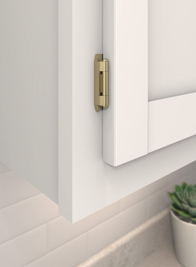 Amerock BPR8704BBZ | Cabinet Hinge | 1/2 in (13 mm) Overlay Double Demountable | Golden Champagne | Kitchen Cabinet Door Hinge | 1 Pair/2 Pack | Functional Hardware - Image 2