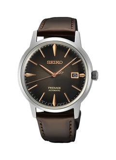 Seiko Presage Analog Automatic Brown Dial Leather Strap Watch For Men Srpj17J  - Image 1