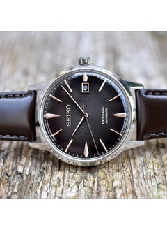 Seiko Presage Analog Automatic Brown Dial Leather Strap Watch For Men Srpj17J  - Image 4