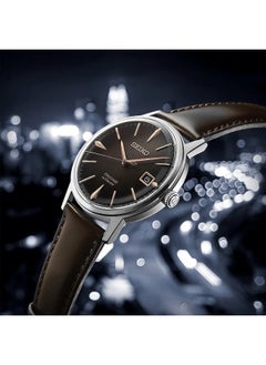 Seiko Presage Analog Automatic Brown Dial Leather Strap Watch For Men Srpj17J  - Image 2
