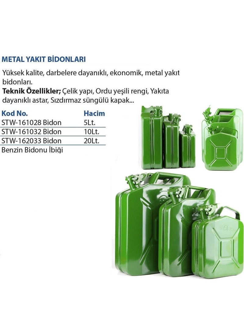 Biterse If it runs out, Military Green Metal Gasoline Can Fuel Can 1 Piece  - Image 1