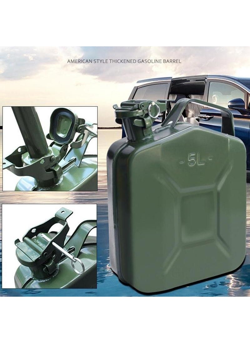 Biterse If it runs out, Military Green Metal Gasoline Can Fuel Can 1 Piece  - Image 4