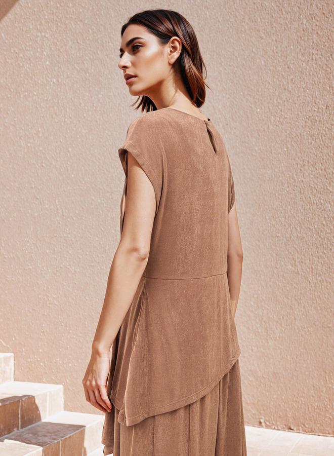 Iconic Draped Top with Clasp Accent - Image 3