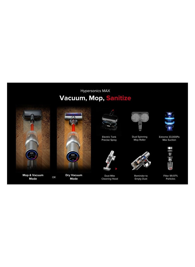 Airbot - Cordless Vacuum Cleaner & Mop Hypersonics MAX 33000Pa Auto Speed LED Display - Image 1