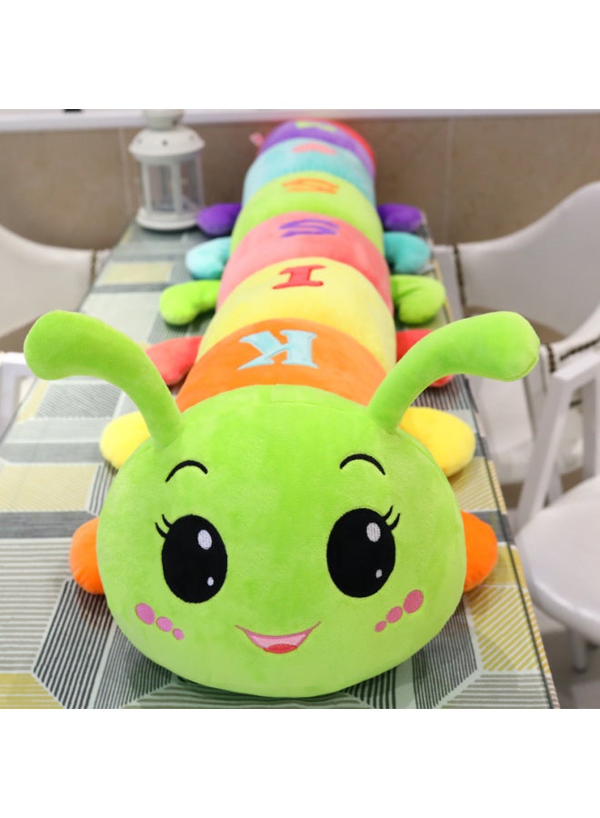 Doll Caterpillar Plush Toy Creative Long Sleeping Pillow Large Doll Birthday Gift-Color:Caterpillar [smile Model]-Height:85cm 【0.9kg】 - Image 1