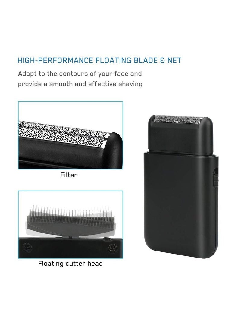 نيبمينينت Electric Shaver, USB Rechargeable Razor, Men Cordless Foil Shaver with Pop Up Precision Trimmer, Portable Wet and Dry for Men's Beard Shaving Trimming Grooming - Image 4