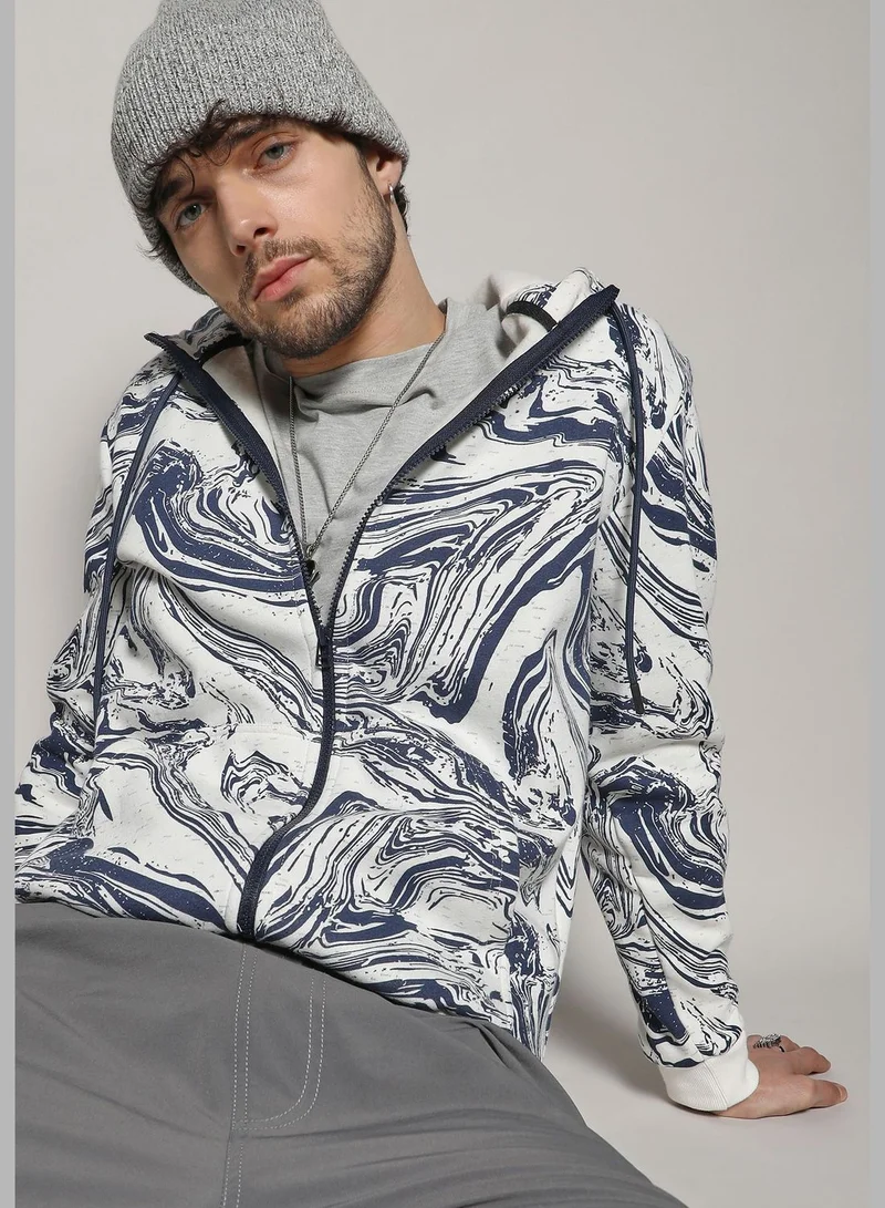 Campus Sutra Printed Hoodie