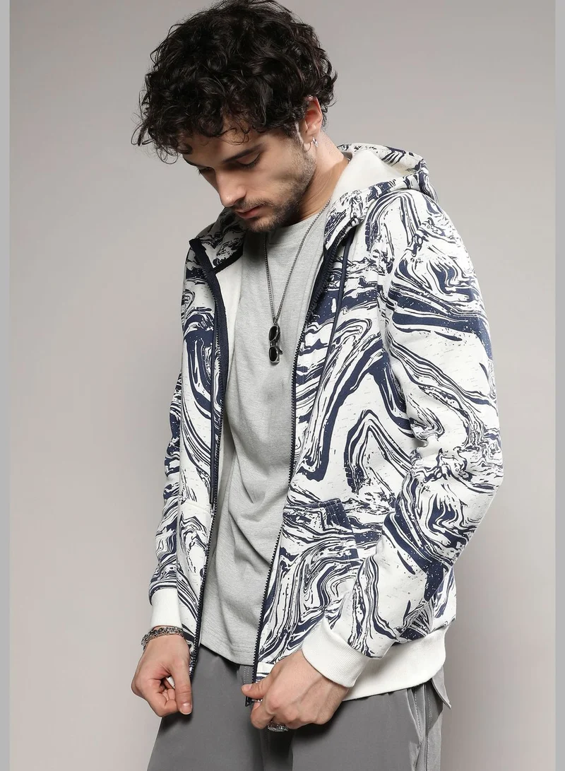 Campus Sutra Printed Hoodie