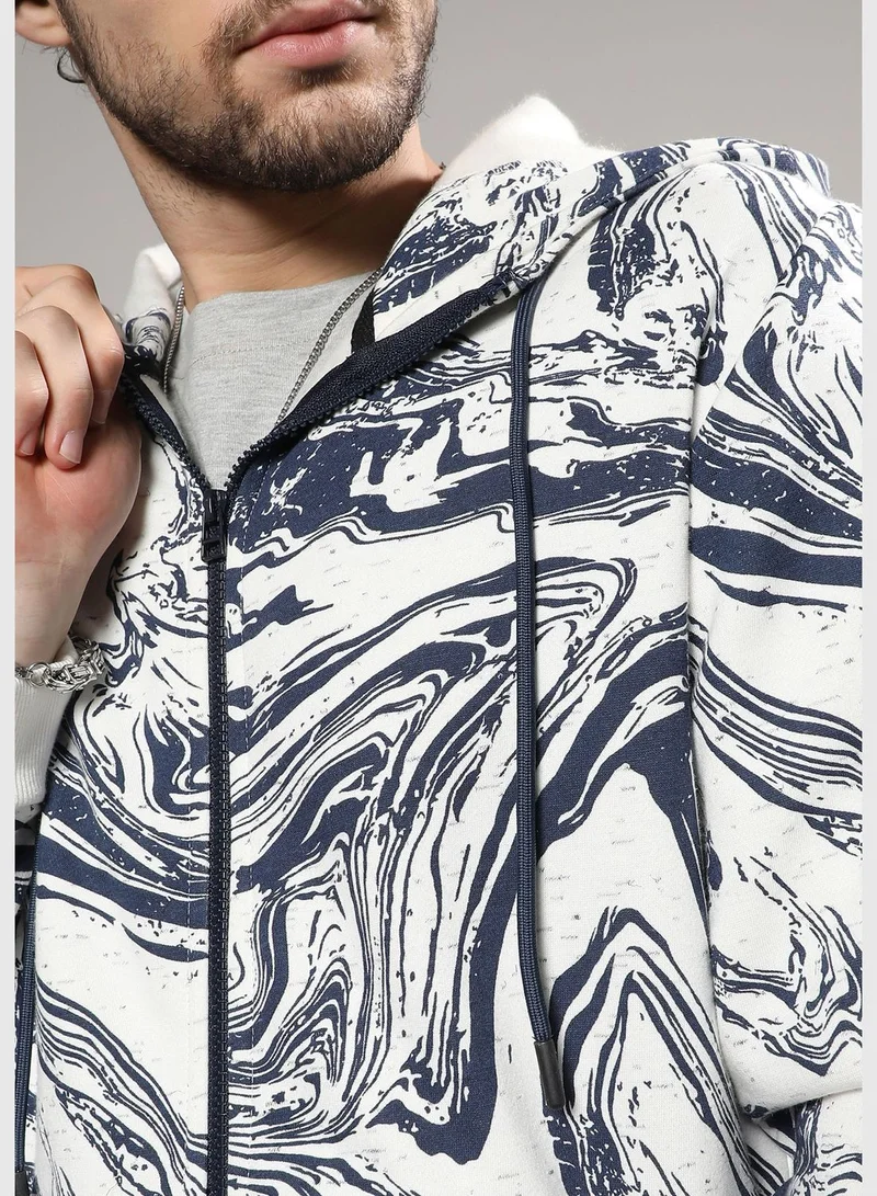 Campus Sutra Printed Hoodie