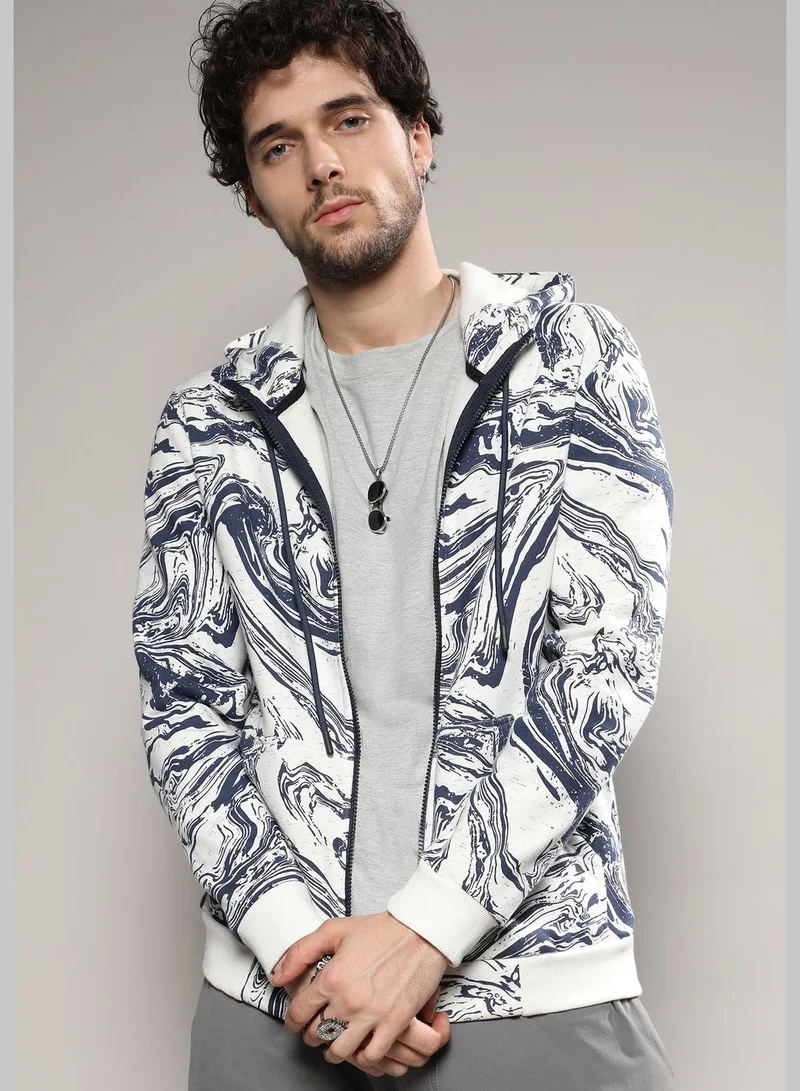 Campus Sutra Printed Hoodie