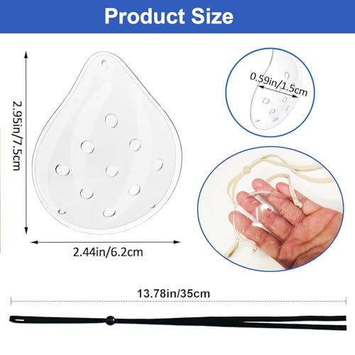 AMZVIO 2pcs Eye Shield After Cataract Surgery, Clear Eye Patch Plastic Hard Shield with Extended Elastic Strap Longer & Wider for Adults Eyes Protective After Cataract Surgery(Beige) - Image 5