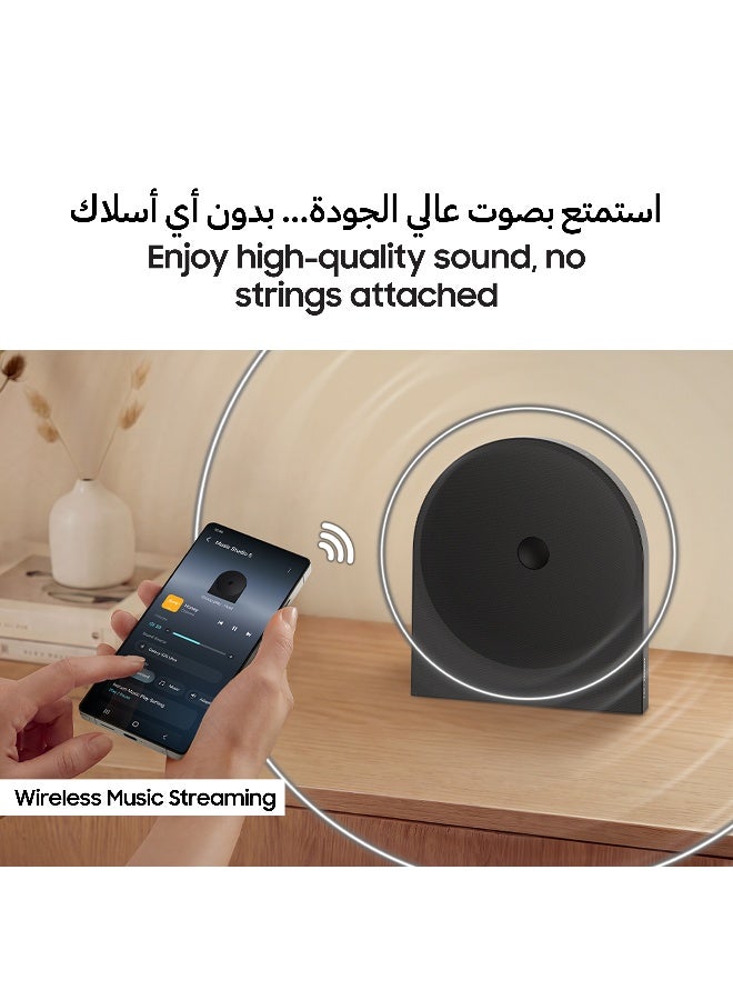 Samsung Music Studio 5, LS50H WiFi-Bluetooth Smart Wireless Speaker, Dolby Atmos, Wireless Music Streaming, Powerful Sound, Dot Design by Bouroullec, Built-in Voice Assistant, HW-LS50H/ZN (2026 - UAE Version) HW-LS50H/ZN black - Image 4