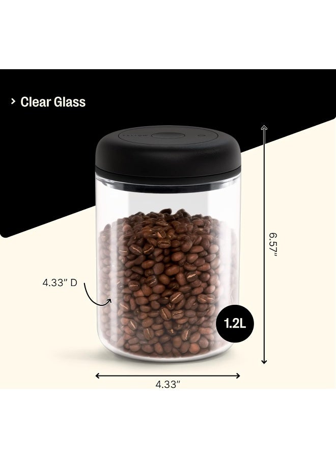 FELLOW Atmos Vacuum Canister for Storing Coffee Beans, Airtight with Vacuum Pump in Lid, Clear - 1.2L - Image 4