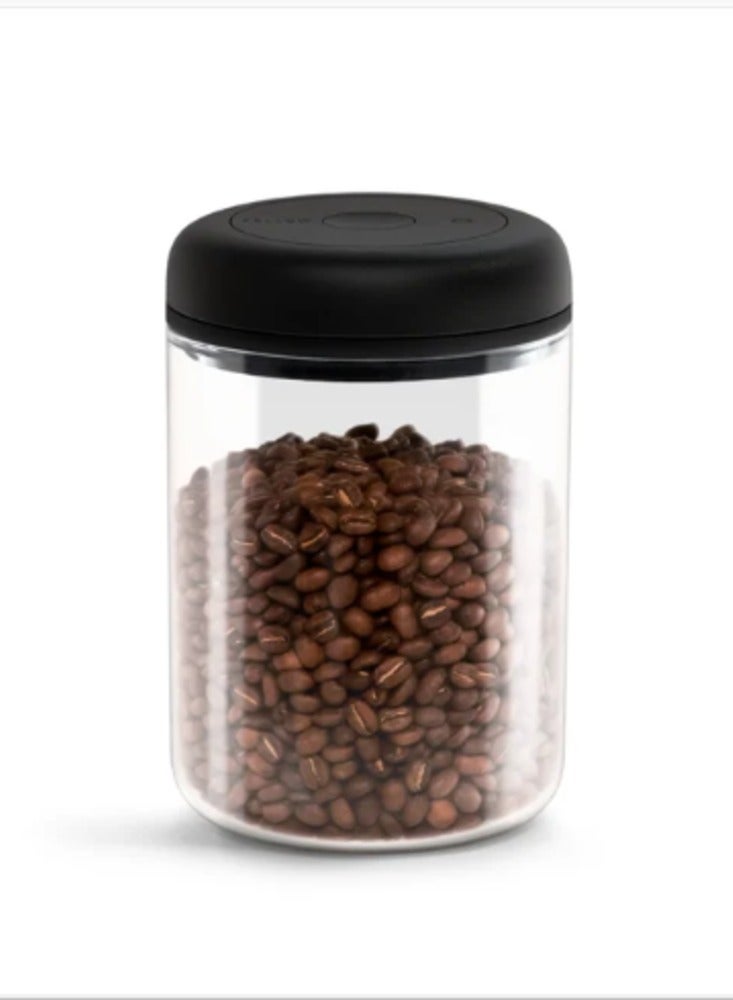 FELLOW Atmos Vacuum Canister for Storing Coffee Beans, Airtight with Vacuum Pump in Lid, Clear - 1.2L - Image 1