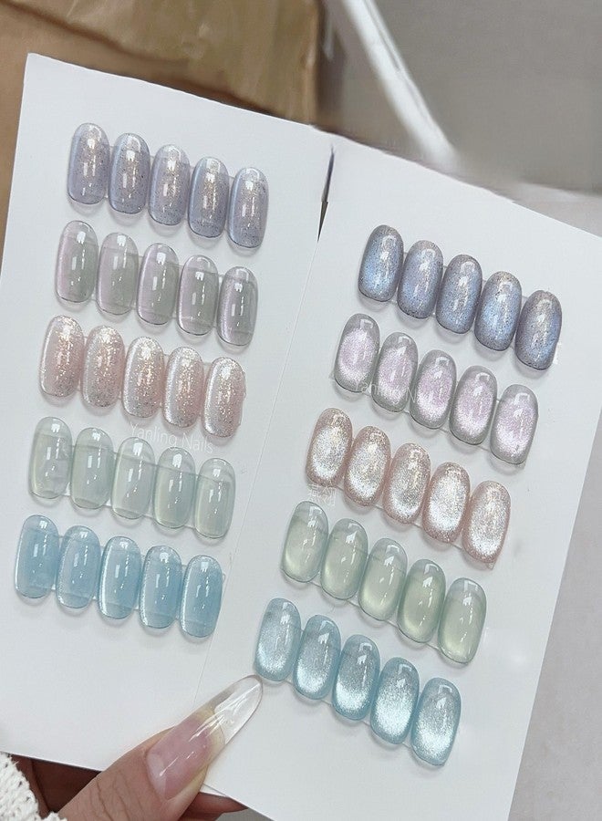 ADHERE 12ml 5pcs Magnetic Gel Kit with Magnetic Stick, Cat Eye Gel Polish Holographic Glitter UV LED Nail Varnish for Nail Salon DIY Design - Image 5