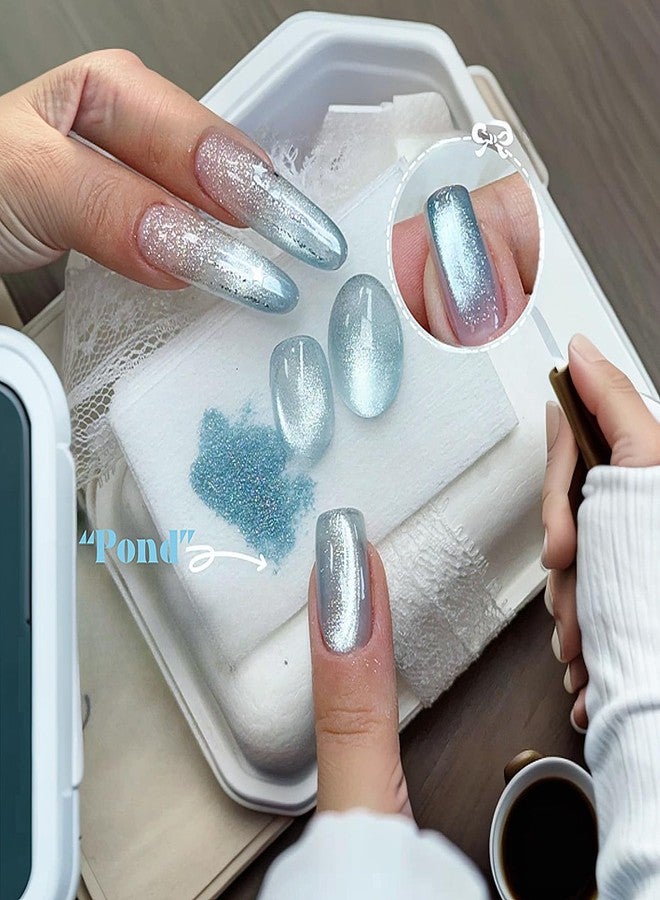 ADHERE 12ml 5pcs Magnetic Gel Kit with Magnetic Stick, Cat Eye Gel Polish Holographic Glitter UV LED Nail Varnish for Nail Salon DIY Design - Image 3