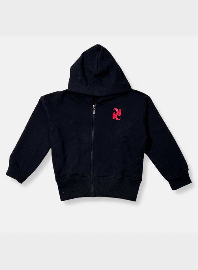 Kiddo Kids Unisex Essential Black Hoodie 
