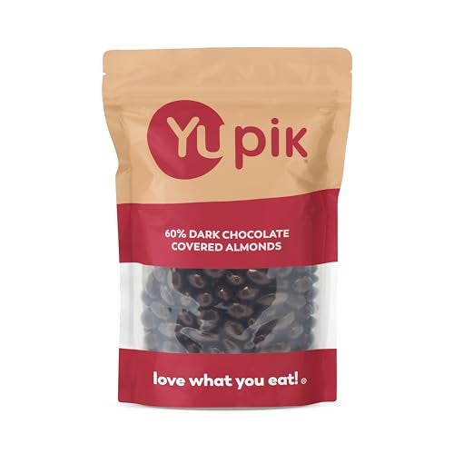 Yupik 60 Dark Chocolate Covered Almonds 22 lb 352 oz Kosher Whole Nuts Almonds Dipped in Chocolate Crunchy  Smooth Dark Chocolate Candy Classic Sweet Snacks - Image 1