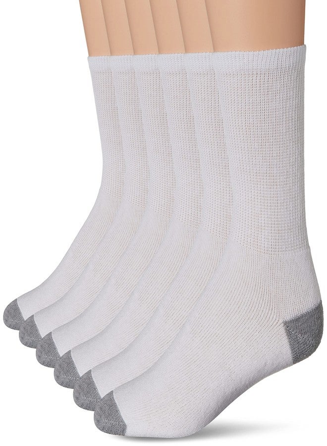 فروت أوف ذا لووم جوارب نسائية من فروت أوف ذا لوم، عبوة من 6 جوارب، لون أبيض، مقاس الحذاء: 4-10 - Image 1