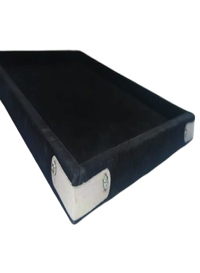 SENTONI مجموعة صواني عرض المجوهرات والخرز المخملية من سينتوني (12x9، 14x10، 15x12 بوصة) مكونة من 3 صواني تنظيم متعددة الأغراض للخرز والخواتم والأقراط وتخزين الحرف اليدوية (أسود) - Image 3