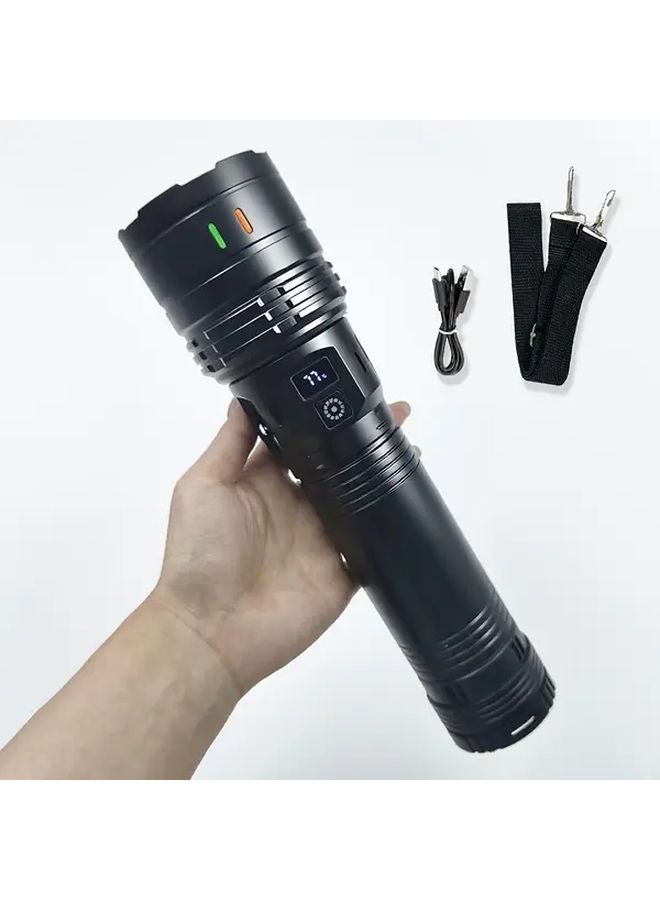 Ab Black Outdoor Emergency Flashlight Ultra High Brightness Four Level Dimming Portable - Image 1