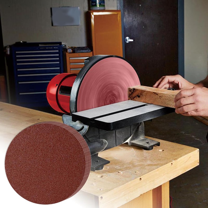 Leopard Twin -60 Grit 12 inches PSA Self Adhesive Stickyback Sanding Discs.Premium Industrial Aluminum Oxide Psa Stick-On Sanding Discs for Stationary Sanders (6 Pack) , 300MM - Image 5