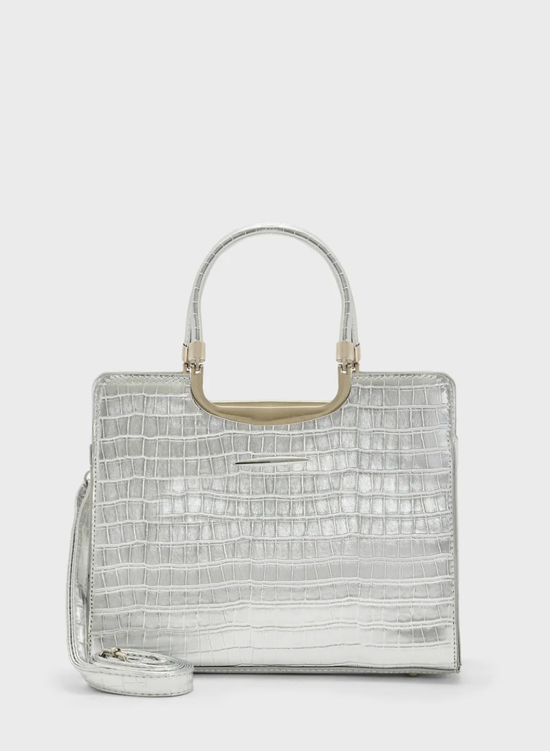 ELLA Croc Effect Satchel