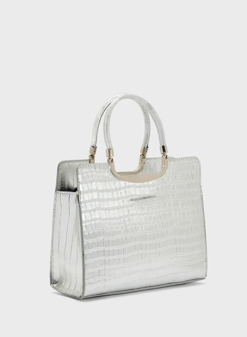 ELLA Croc Effect Satchel