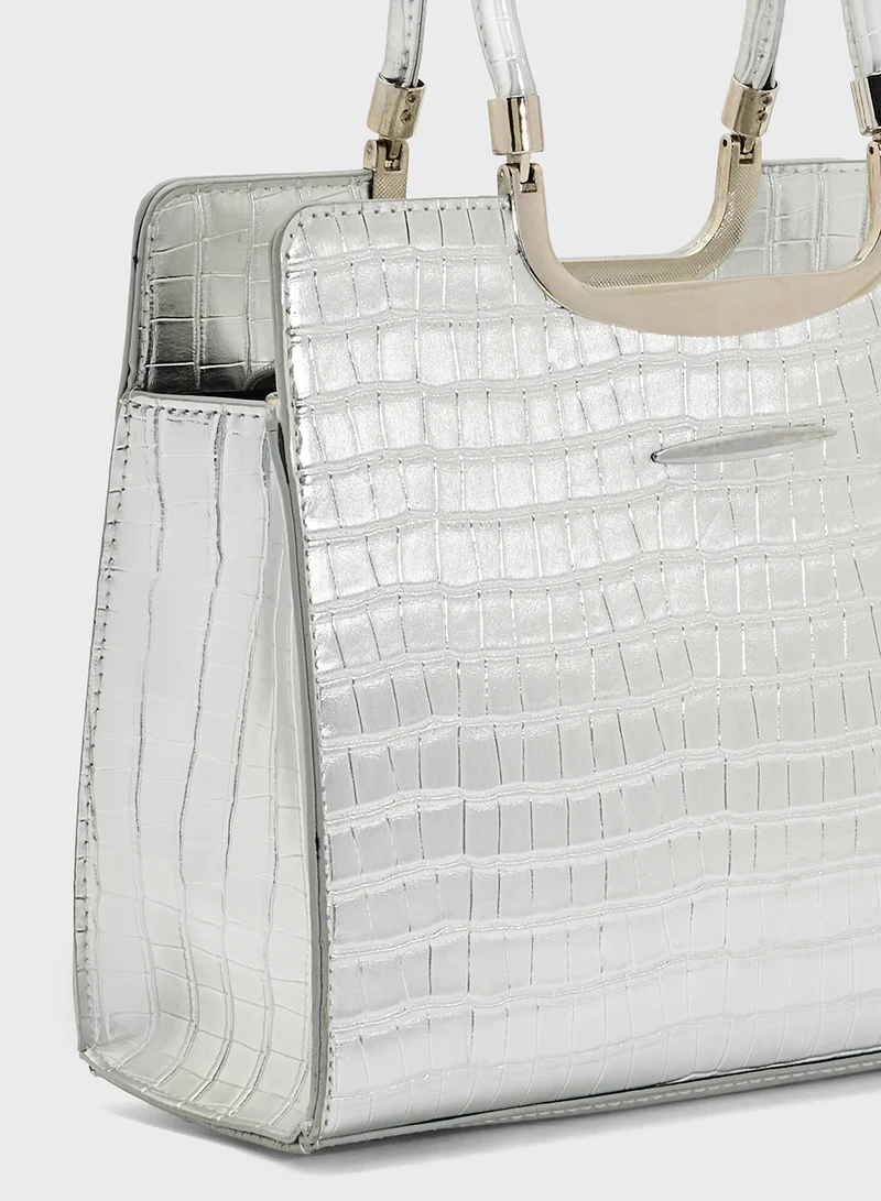 ELLA Croc Effect Satchel