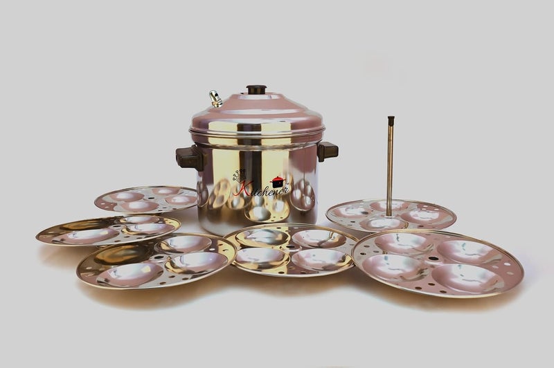 KITCHENER MEGA IDLY Maker 6 Plate Stainless Steel 24 Mega Size idlisGas Stove and Induction Compatible - Image 3