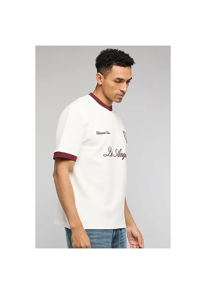 R&b  Printed T-Shirt with Crew Neck and Short Sleeves for Men | Best Price UAE