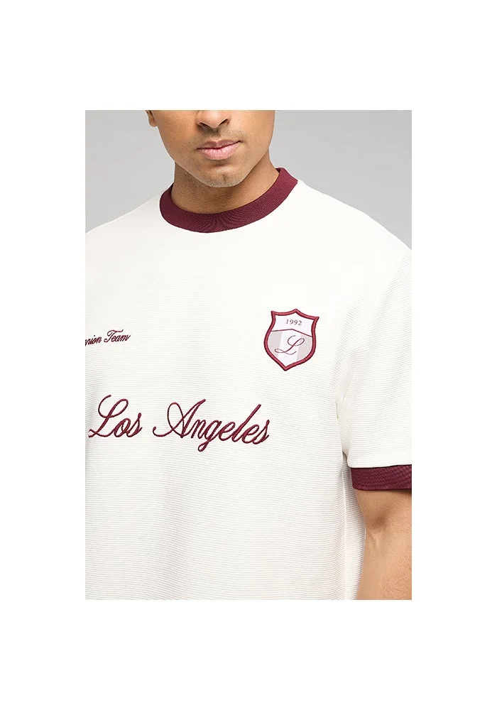 R&b  Printed T-Shirt with Crew Neck and Short Sleeves for Men | Best Price UAE