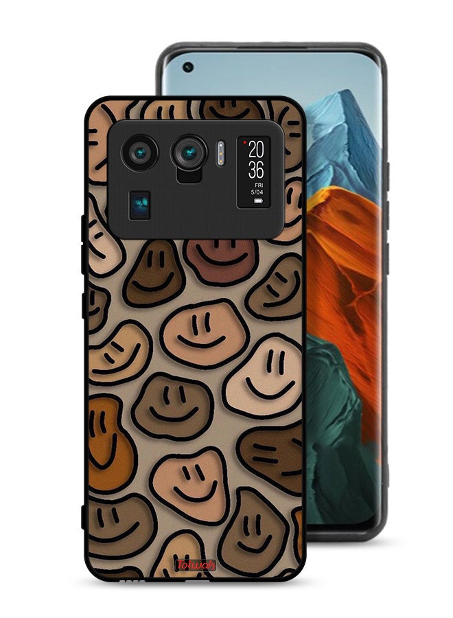 Tolwak Xiaomi Mi 11 Ultra Protective Case Cover Smiley Faces Art - Image 1