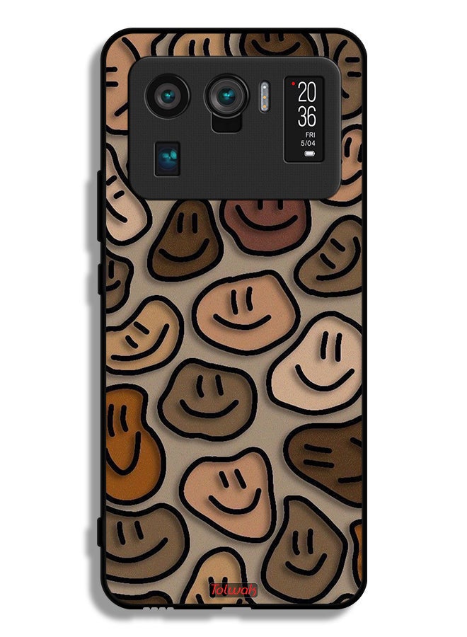 Tolwak Xiaomi Mi 11 Ultra Protective Case Cover Smiley Faces Art - Image 2