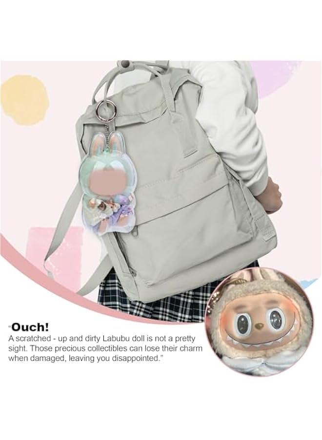 Display Box for labubu case ,Dust Cover Figure Display Bag for labubucase, Protective case for labubu Have a seat - Image 3