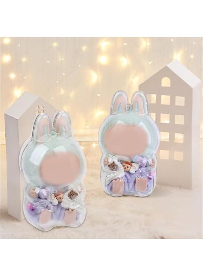 Display Box for labubu case ,Dust Cover Figure Display Bag for labubucase, Protective case for labubu Have a seat - Image 2