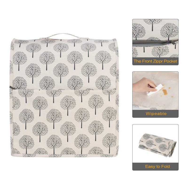 Yarwo Dust Cover for 6-8 qt Stand Mixer, Protective Stand Mixer Cover with Top Handle and Pockets for Extra Accessories, Tree - Image 3