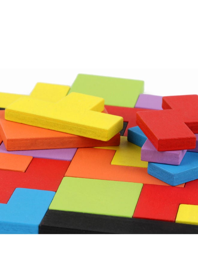 NIBEMINENT Wooden Tetris Tangram Brain Teaser Puzzle - Image 3