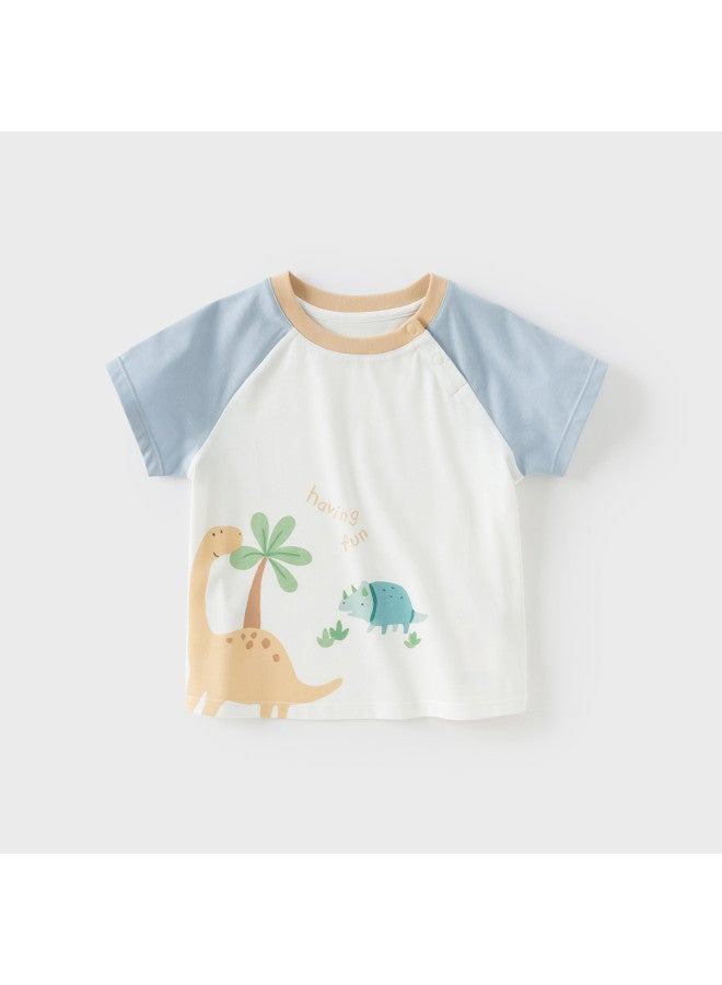 Girls' Cool Feeling T-shirt Boys' Short Sleeve Antibacterial Undershirt 2025 Summer New Children's Top - Image 2